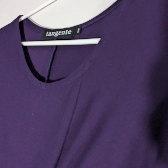 Tangente 3/4 Sleeve Wrap Dress Deep Purple Size Medium - Picture 4 of 8